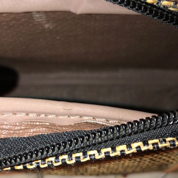 Burlap Textured Faux Leather Combo Toiletry Travel Bag - Picture 11 of 13